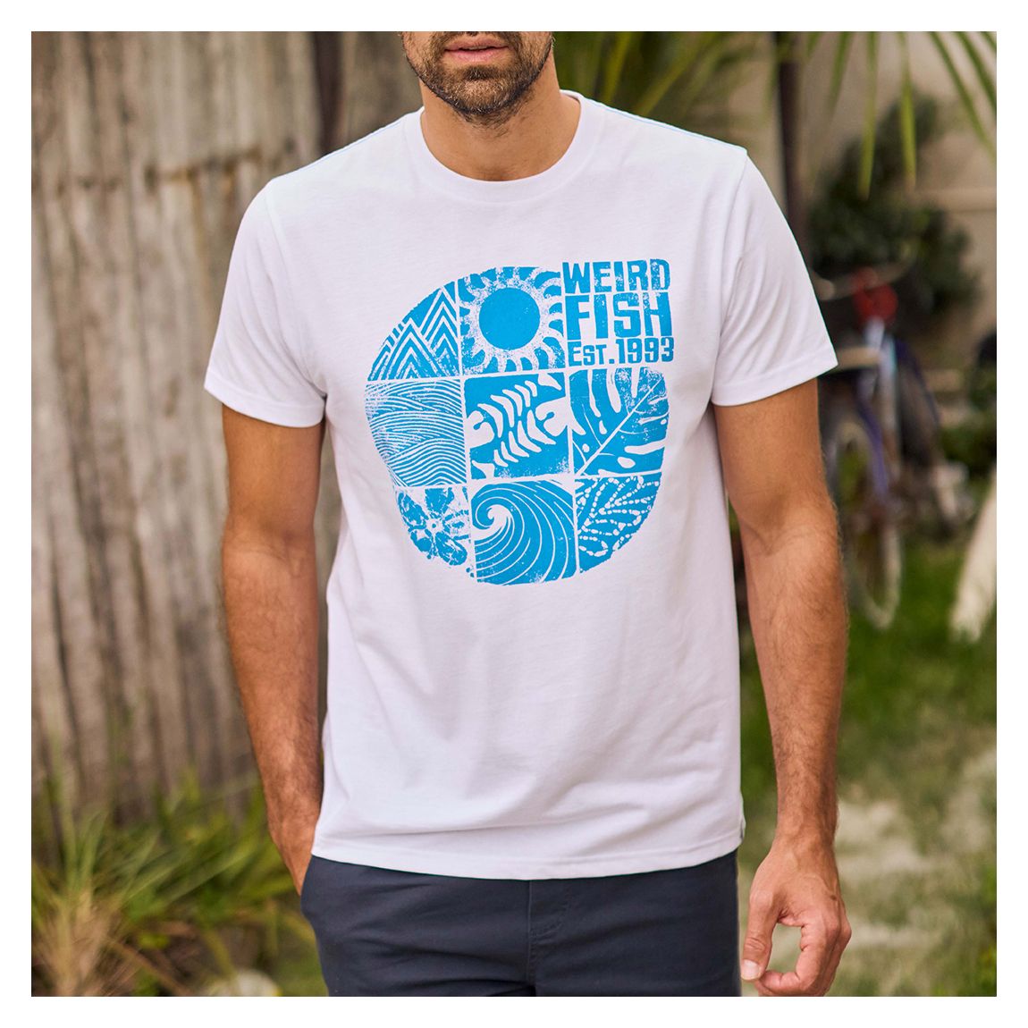 White Summer Sector Front Print Graphic T-Shirt main product photo
