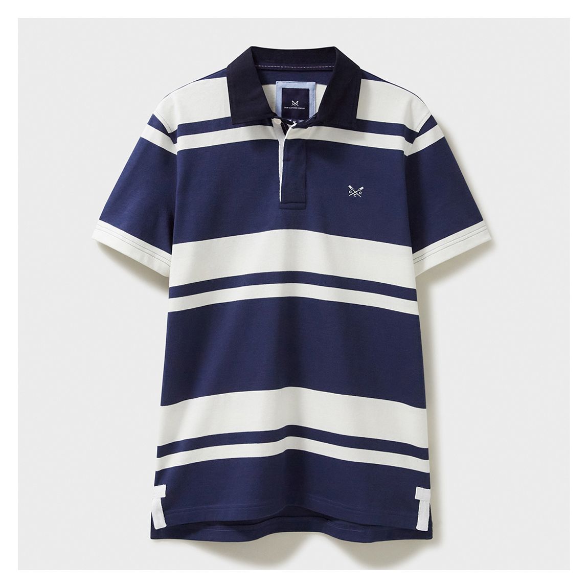 Navy/White Banded Short Sleeve Rugby Top main product photo