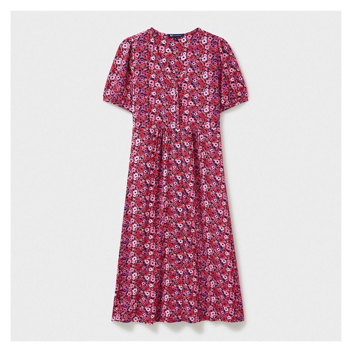 Burgundy Floral Printed Kiki Tea Dress main product photo