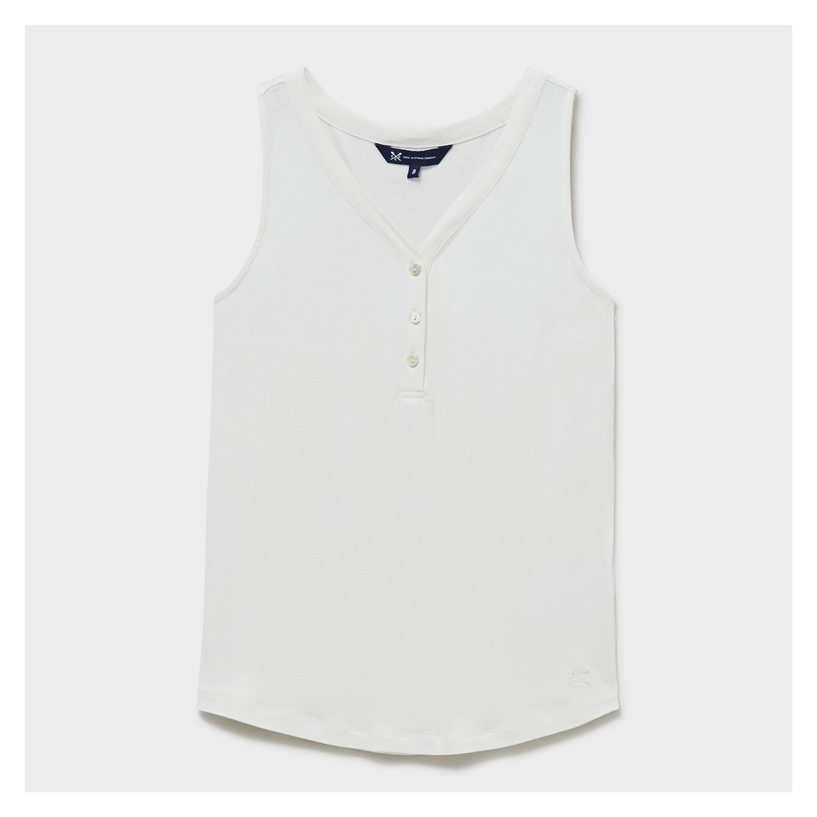 Off White Henley Cotton Vest main product photo