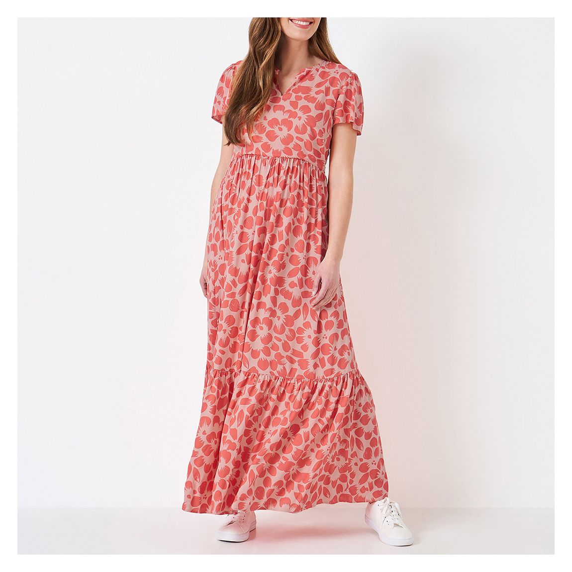 Dusty Rose Natalie Tiered Maxi Dress main product photo