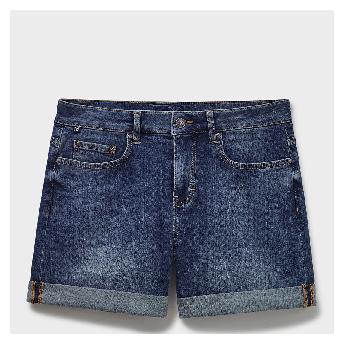 Mid Blue Wash Denim Shorts main product photo