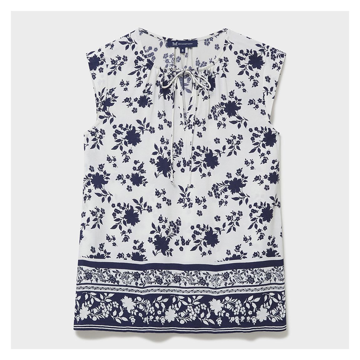 Navy/White Christy Printed Top main product photo