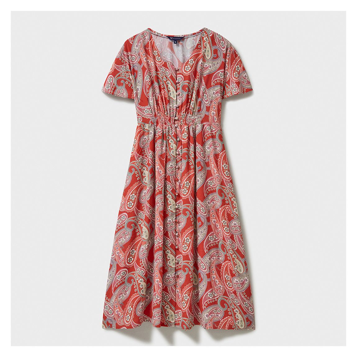 Red Printed Eden Midi Dress main product photo