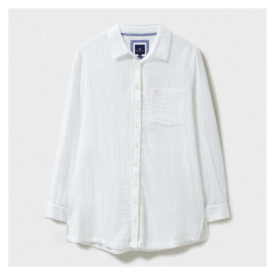 White Harlie Longline Shirt main product photo