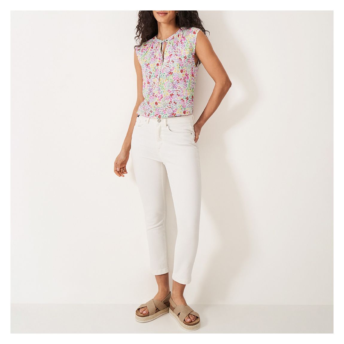 Multi Pastel Olivia Printed Sleeveless Blouse main product photo