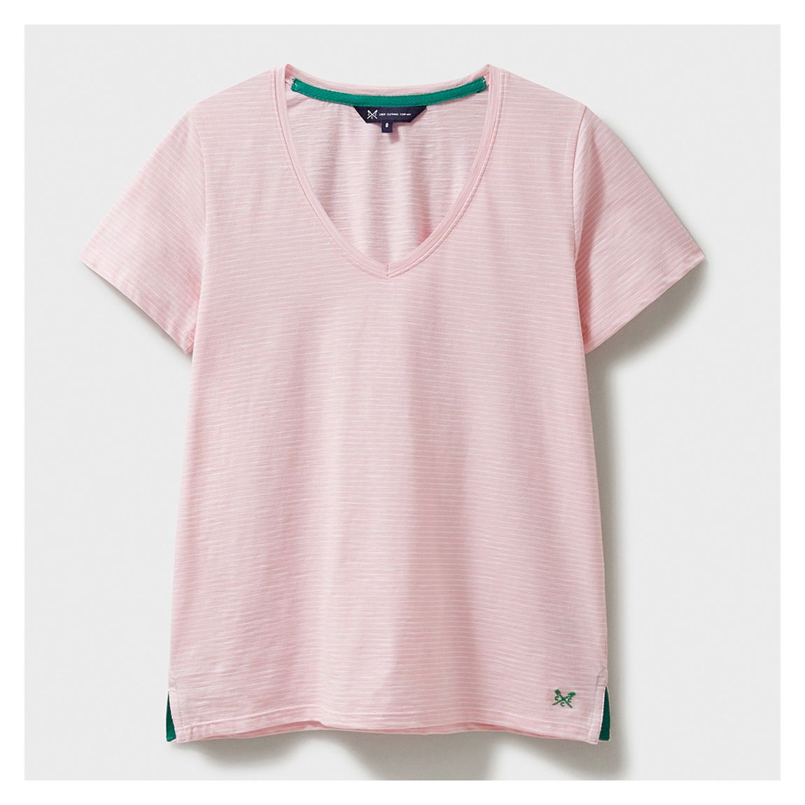 Pink Perfect Stripe V-Neck Slub T-Shirt main product photo