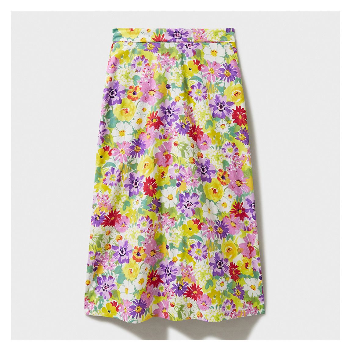 Multi Floral Printed Midi Skirt main product photo