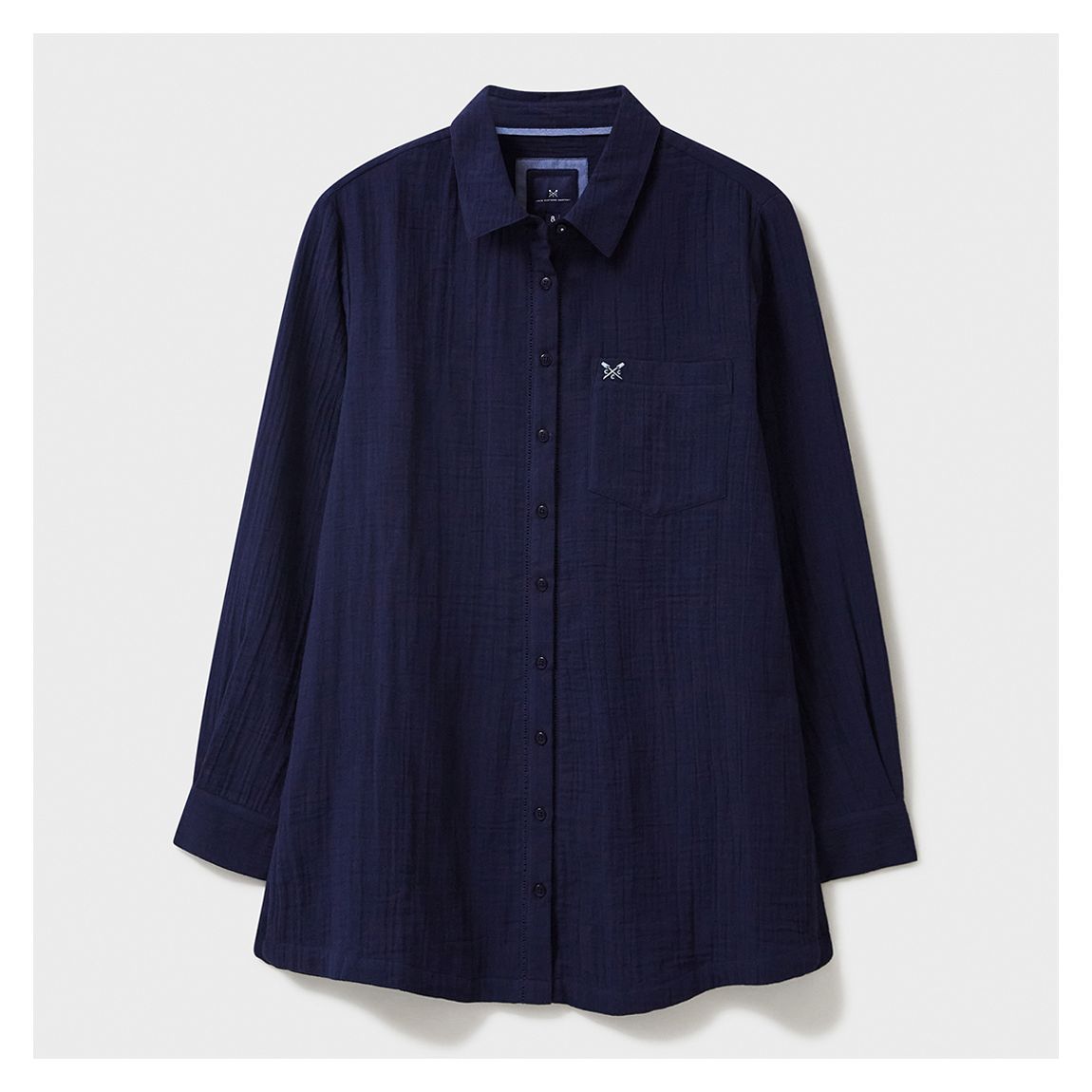 Navy Harlie Longline Shirt main product photo