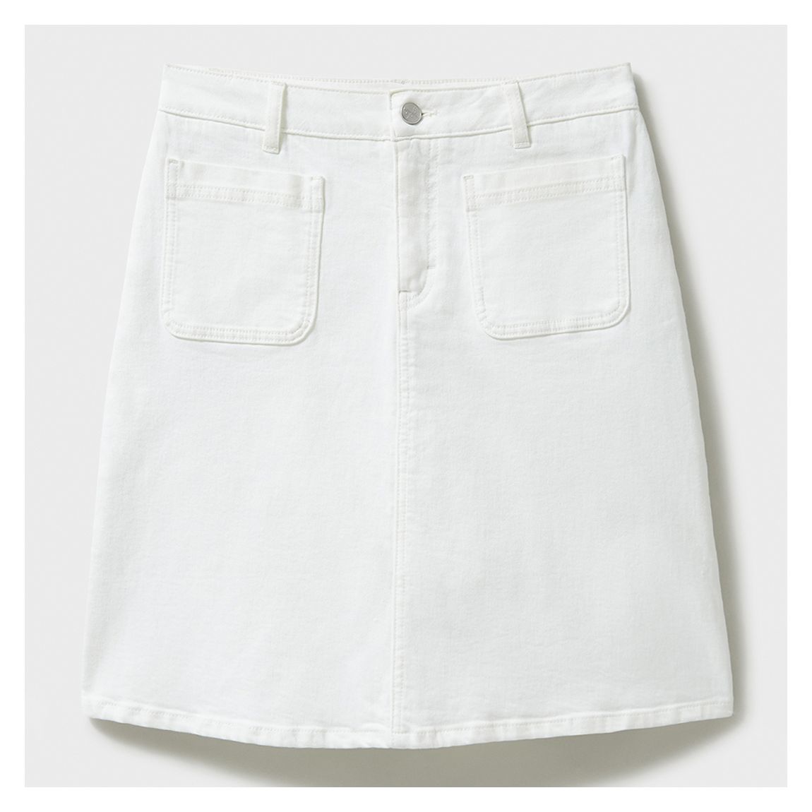 White Analee Denim Mini Skirt main product photo