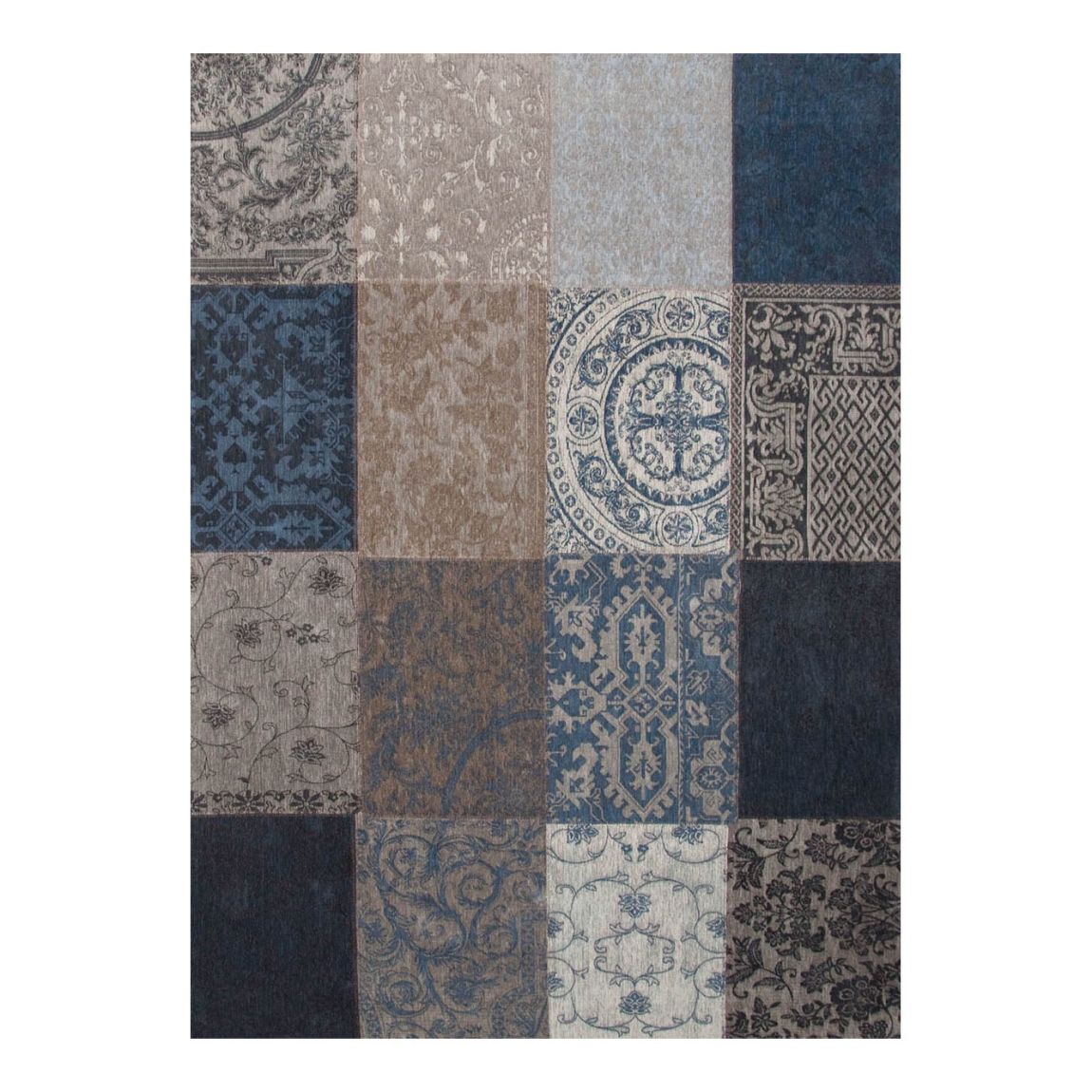 Blue Denim Vintage Patchwork 200 x 280 cm Rug main product photo