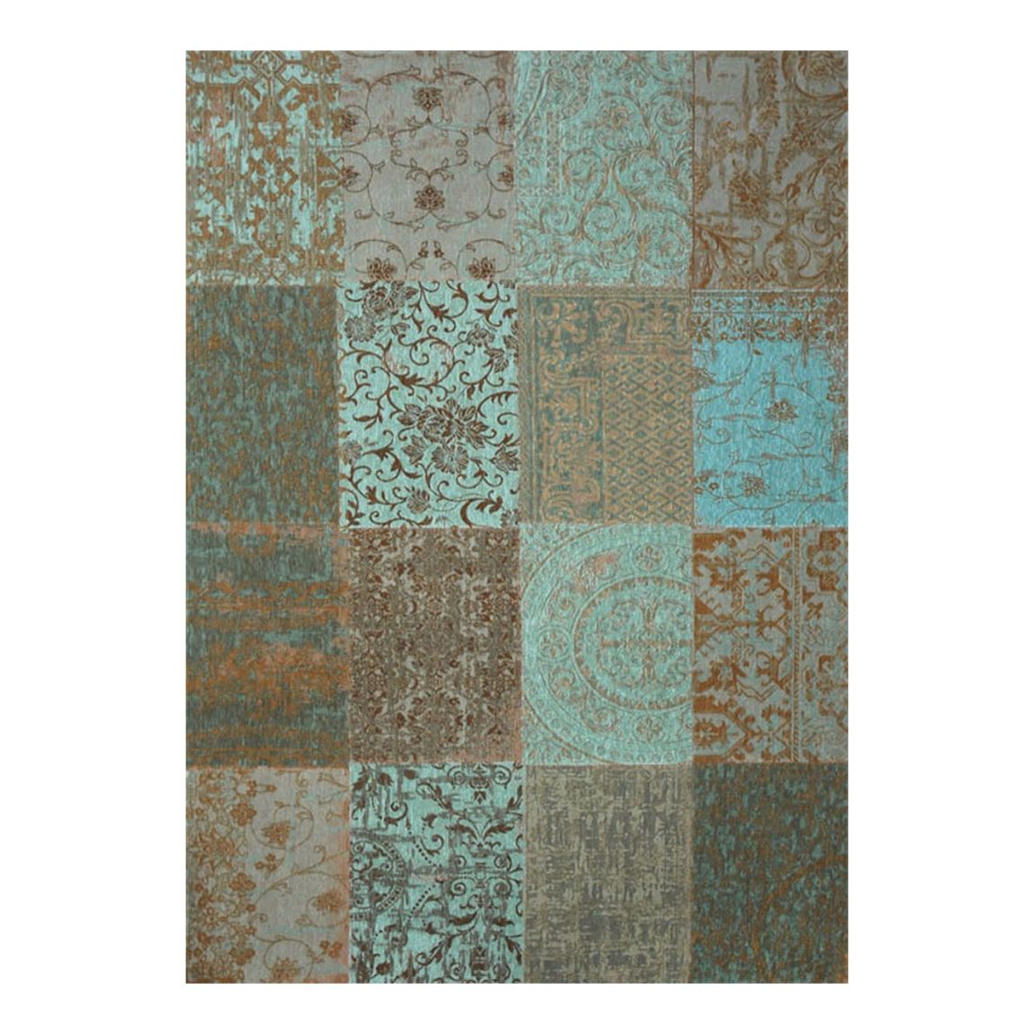 Sea Blue Vintage Patchwork 140 x 200 cm Rug main product photo