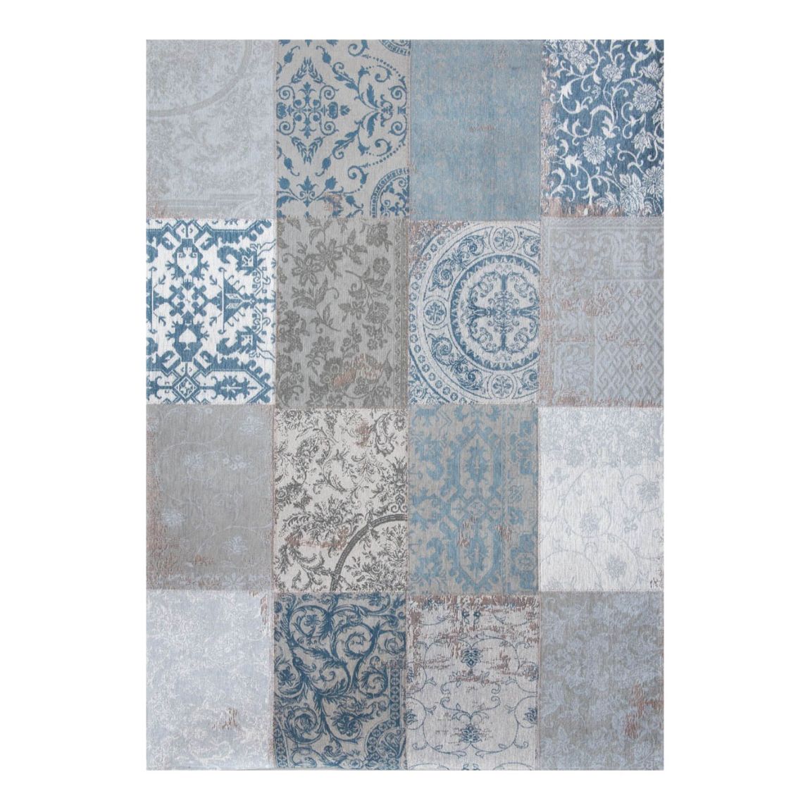 Bruges Blue Vintage Patchwork 140 x 200 cm Rug main product photo