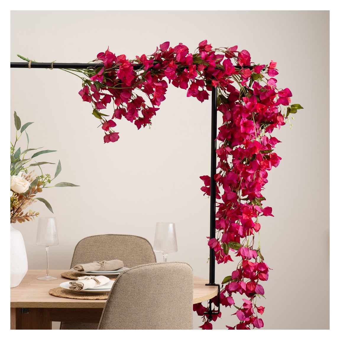 Pink Bougainvillea Waterfall Garland, 115cm main product photo