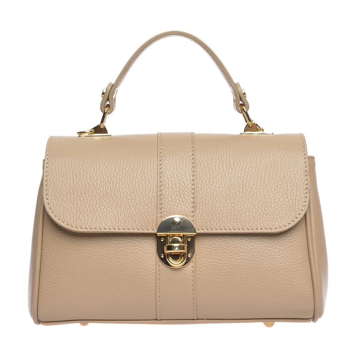 Beige Leather Handbag By Roberta M main product photo