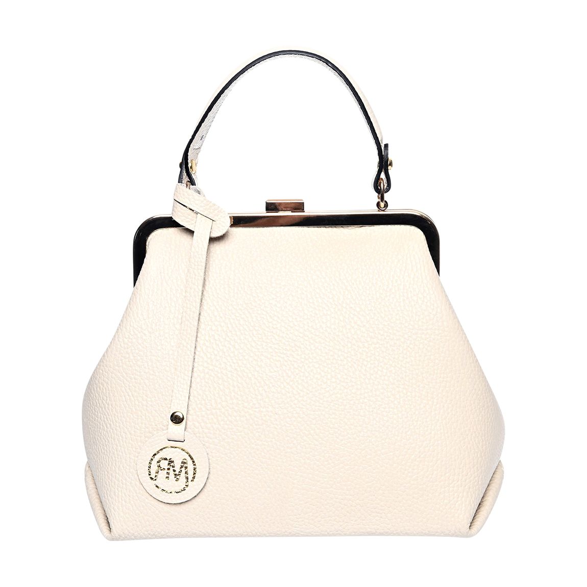 Beige Leather Crossbody Bag By Roberta M main product photo