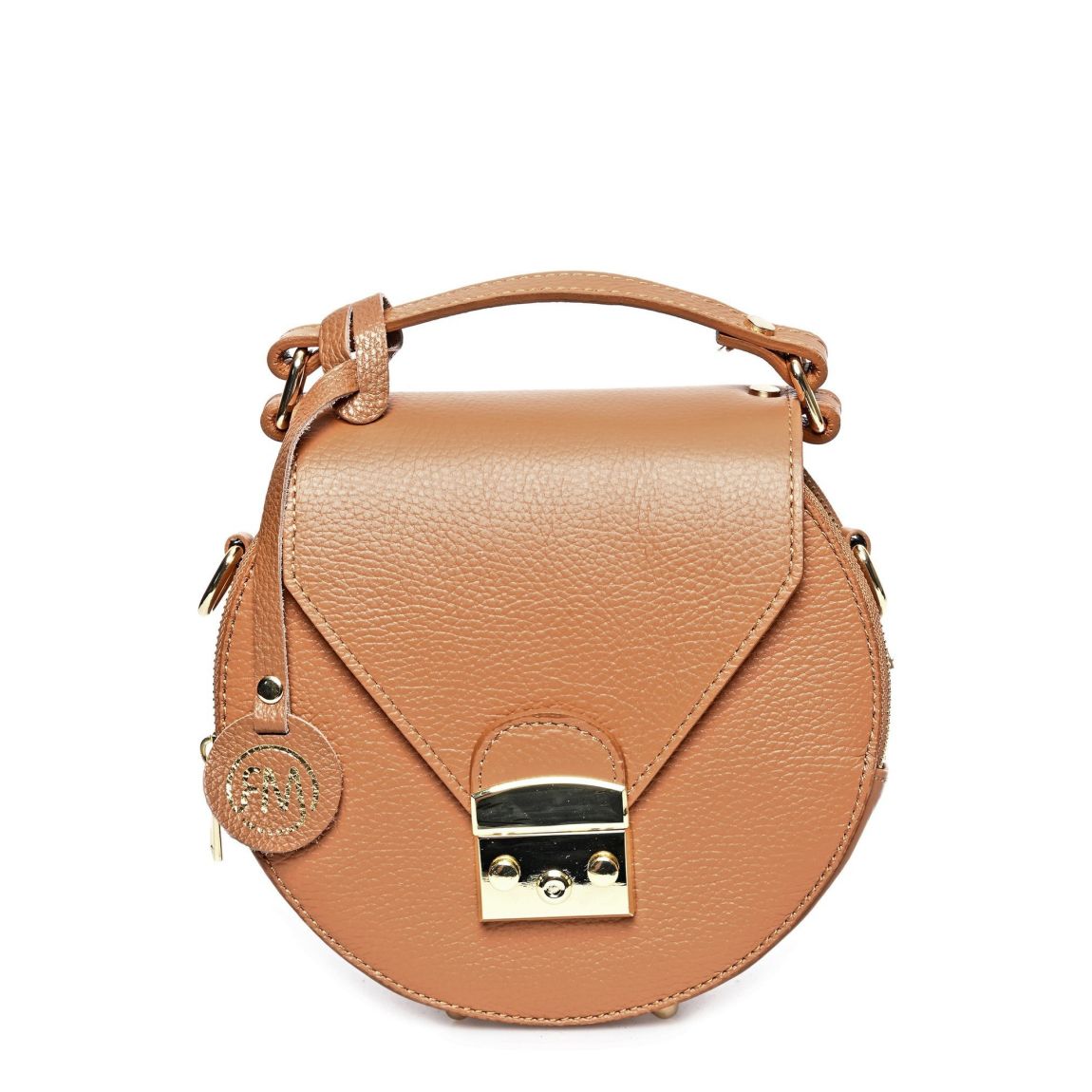 Brown Leather Top Handle Bag By Roberta M main product photo