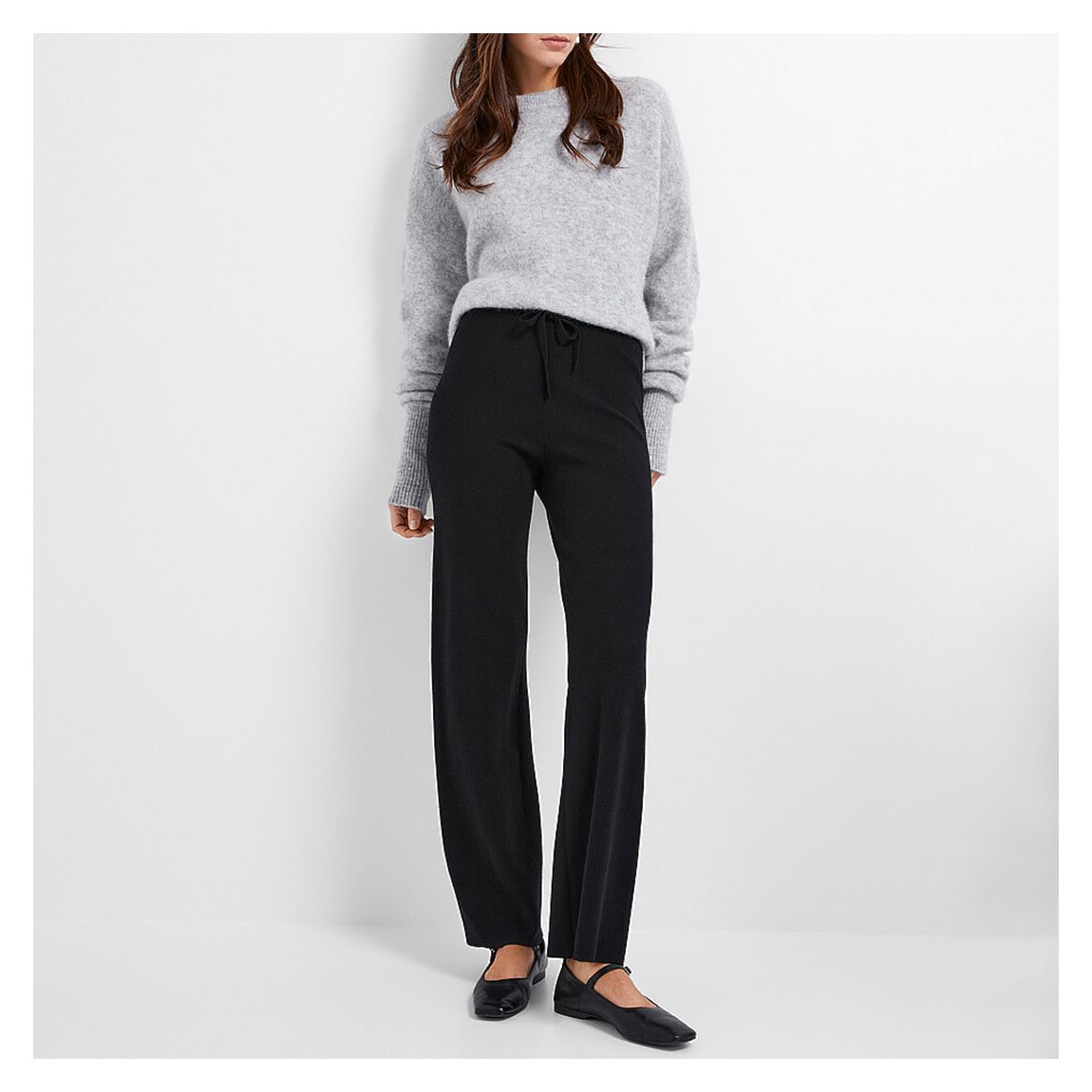 Black Katri Straight Leg Trousers main product photo