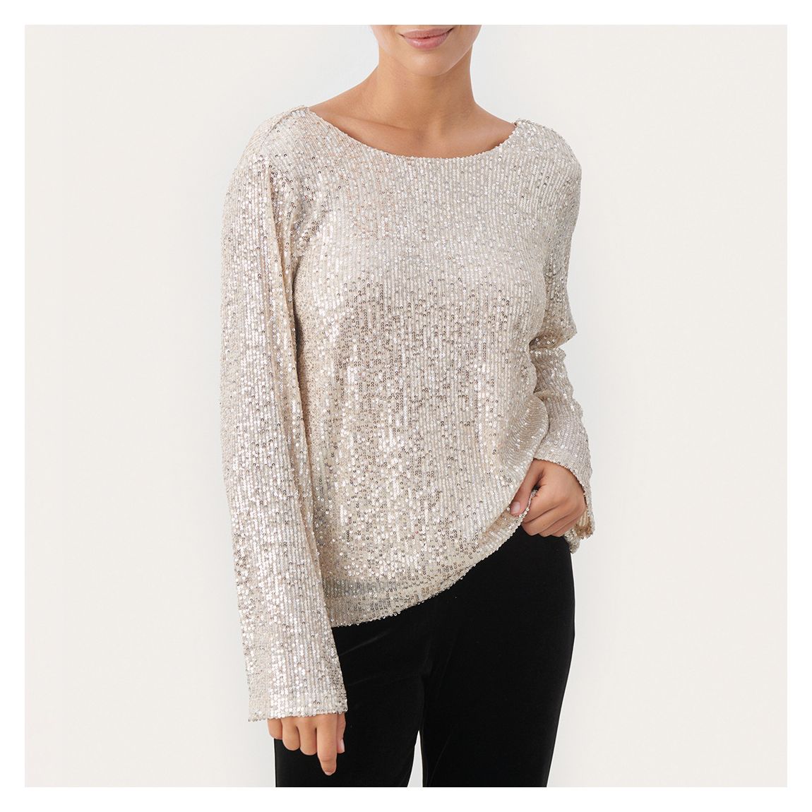 Silver Darleena Sequin Top main product photo