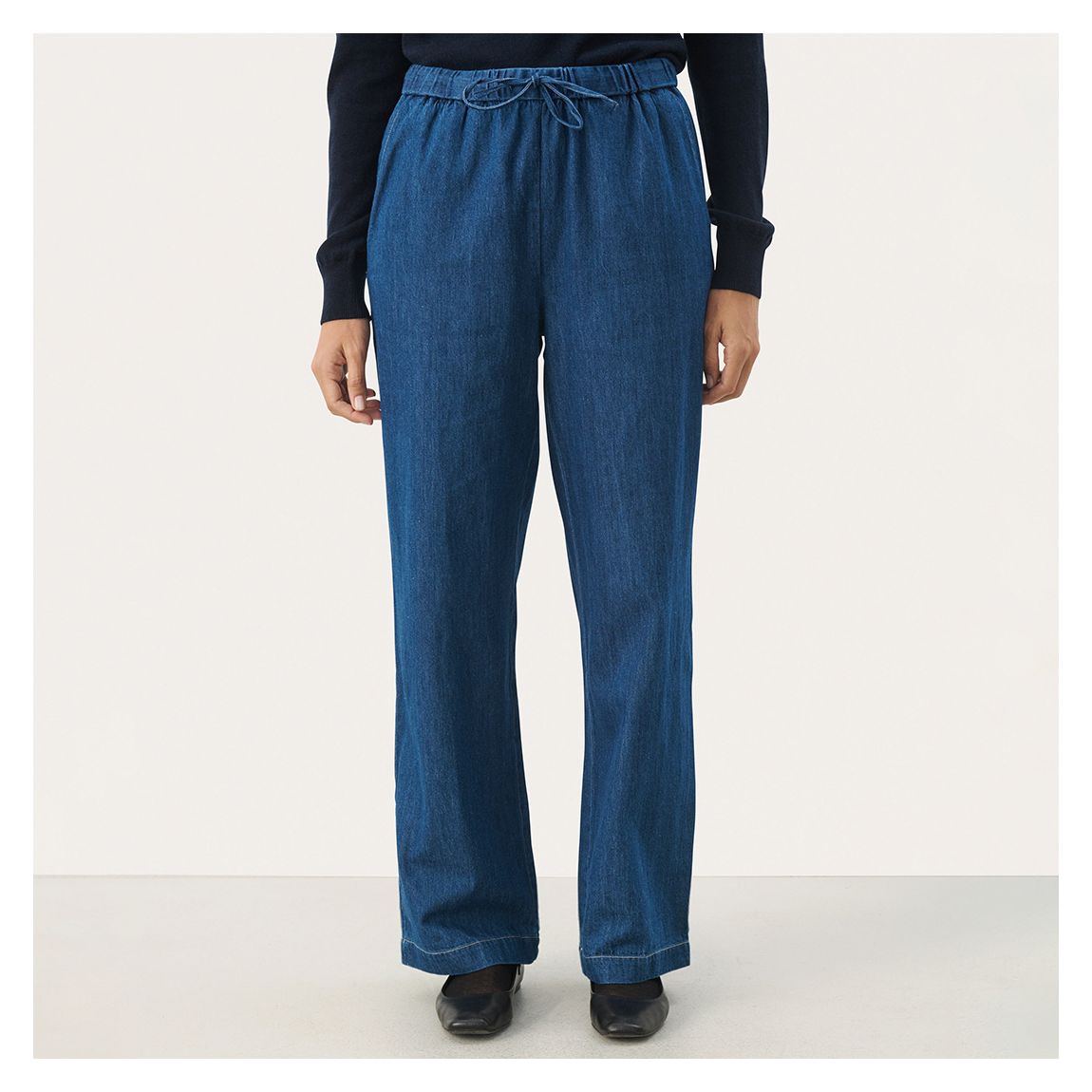 Medium Blue Joanina Cotton Pants main product photo