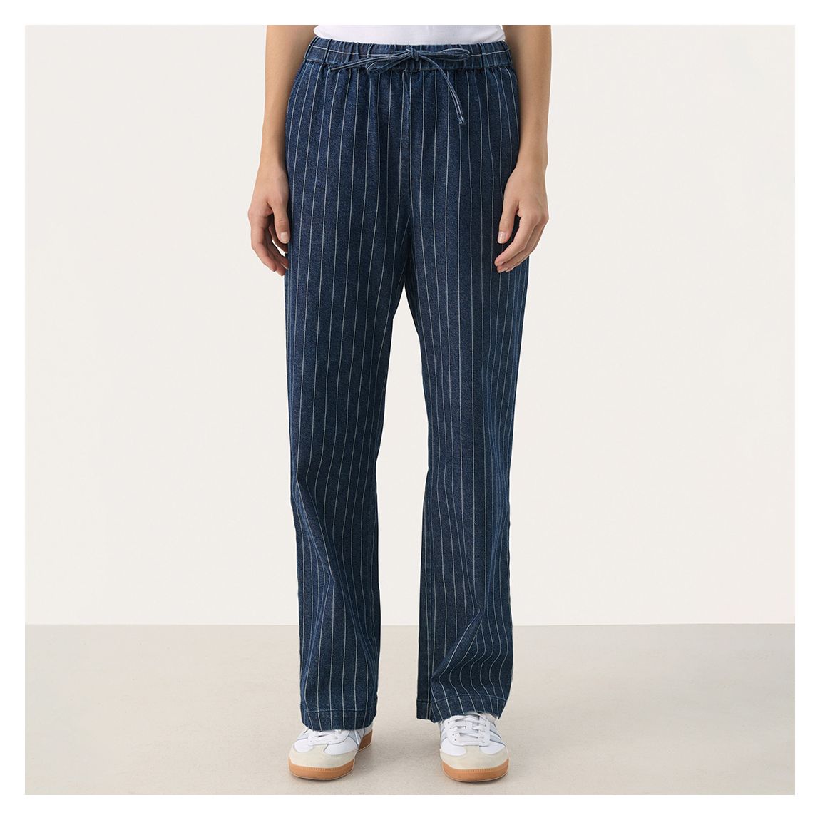 Stripe Dark Joanina Cotton Pants main product photo