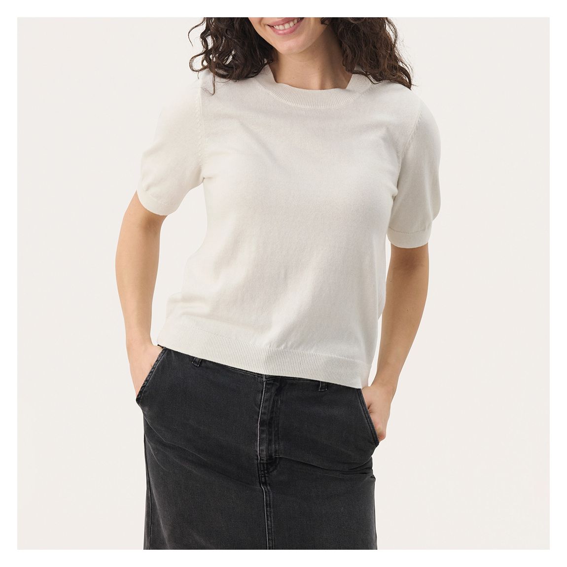 White Everlotta Cotton Cashmere T-Shirt main product photo