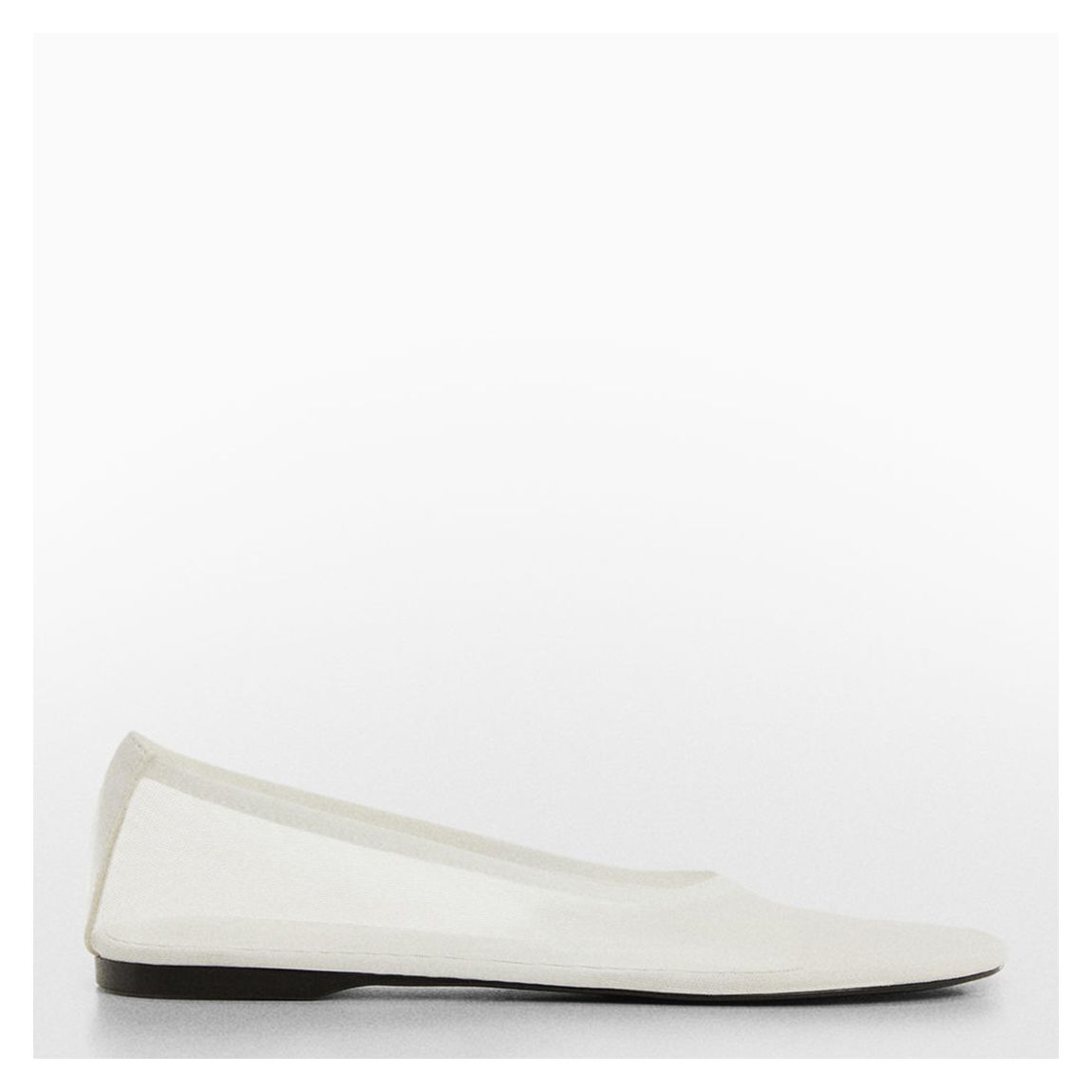 White Semi-Trasparent Mesh Ballet Flats main product photo