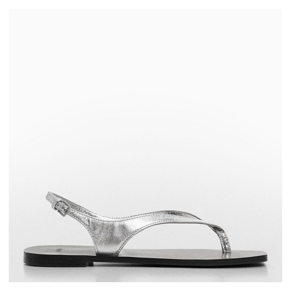 Silver Amanda Toe Post Flat Sandals main product photo