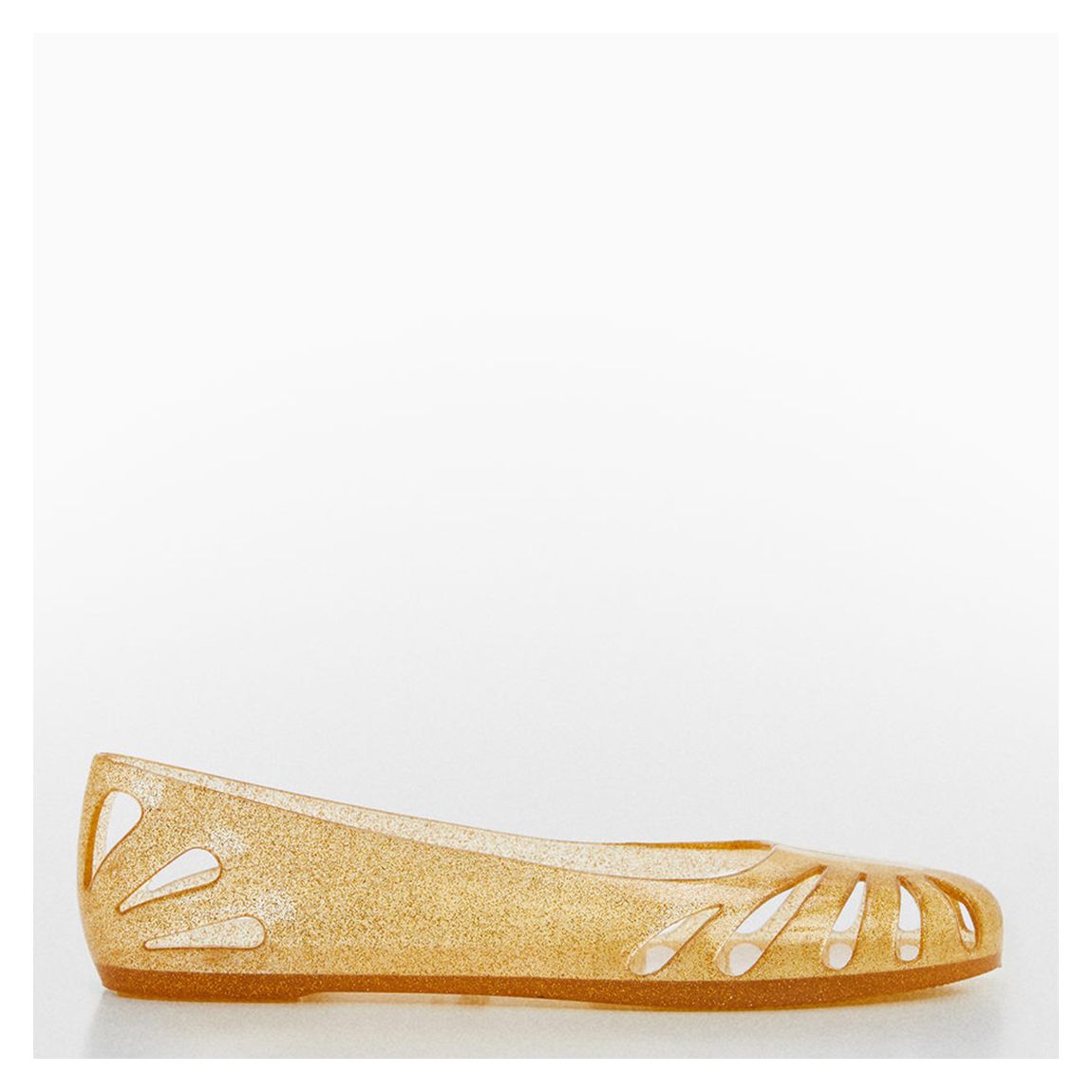 Gold Glitter Ballerina Pumps main product photo