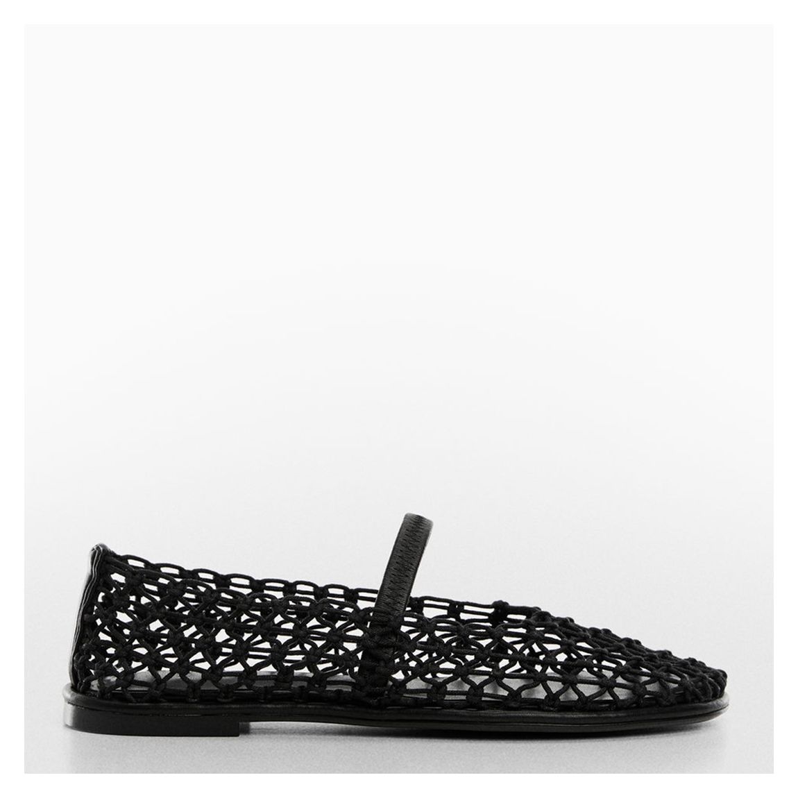 Black Ria Mesh Ballerina Flats main product photo