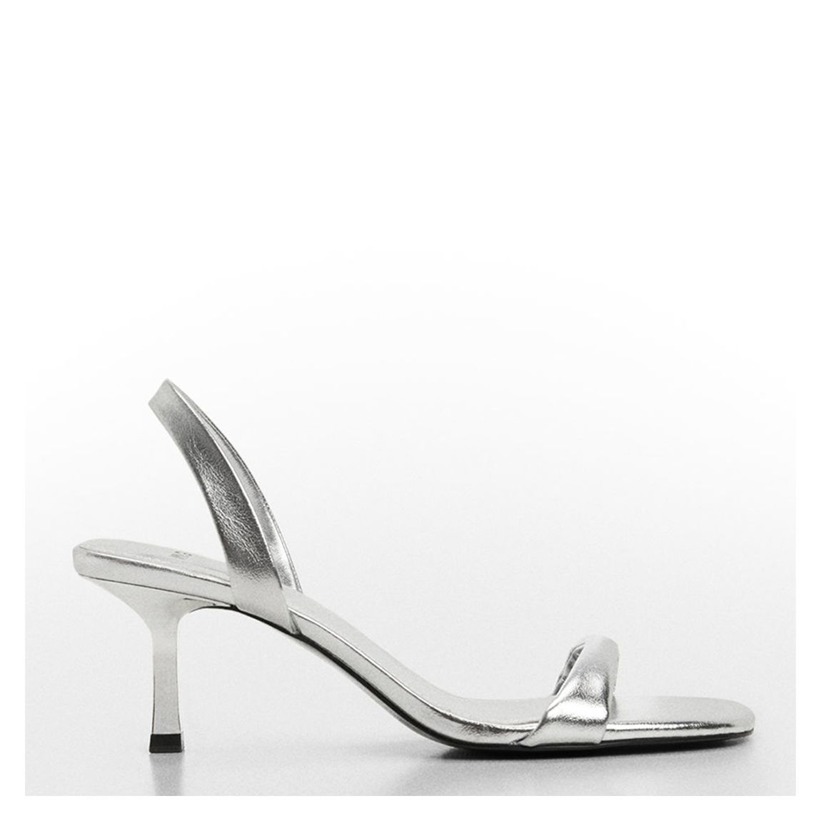Silver Metallic Slingback Heeled Sandals main product photo