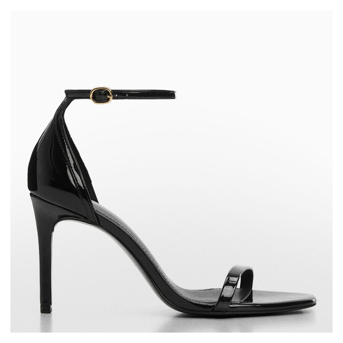 Black Patent Leather Heeled Sandals main product photo