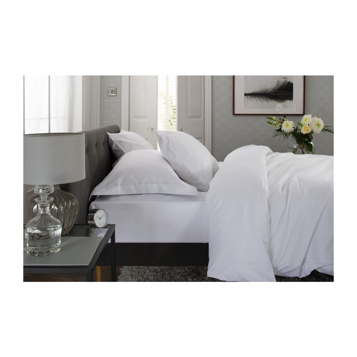 400 TC Double Fitted Sheet, White main product photo