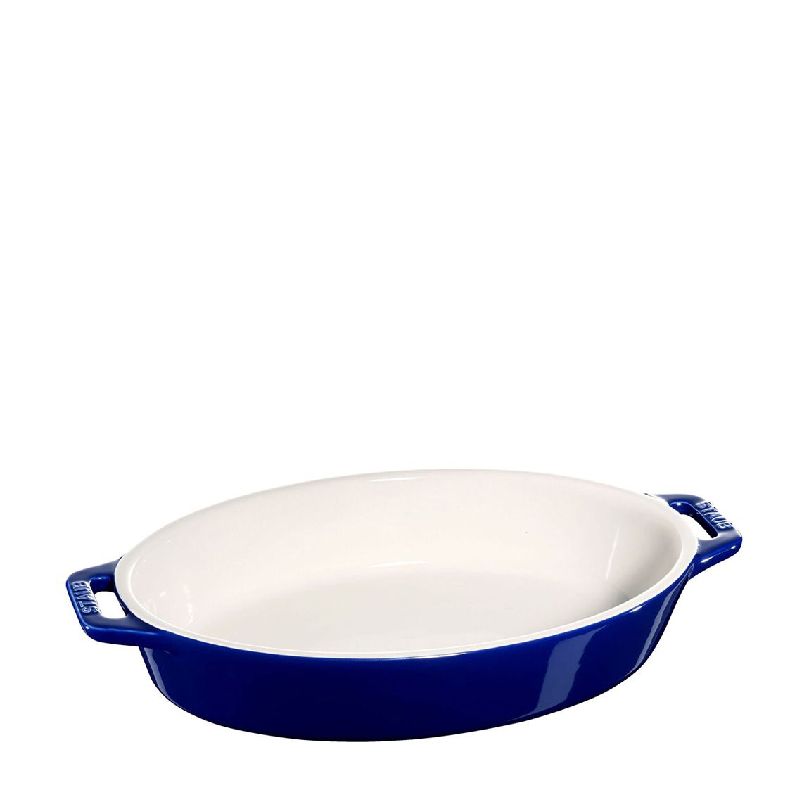Dark Blue Oval Ceramic Oven Dish, 23cm main product photo