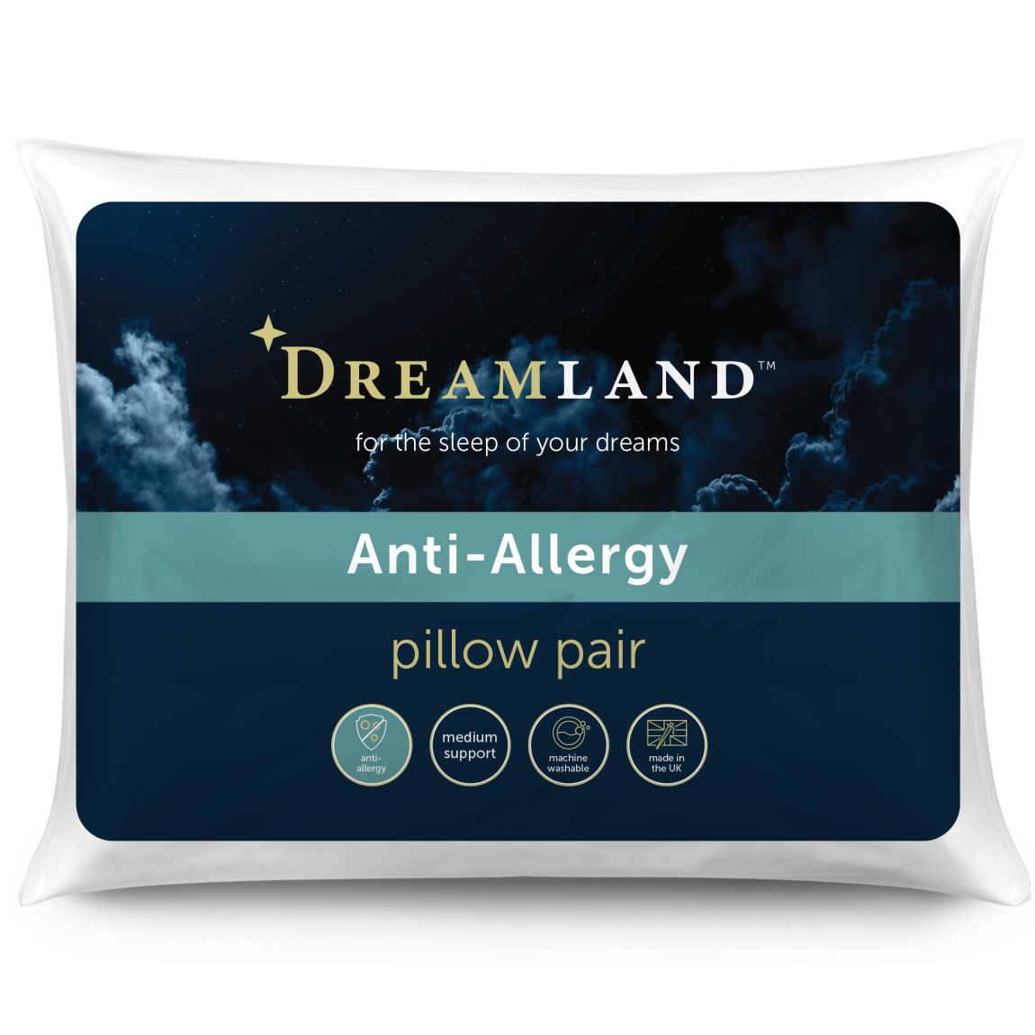 Dreamland Anti Allergy Pillows - 2 Pack main product photo