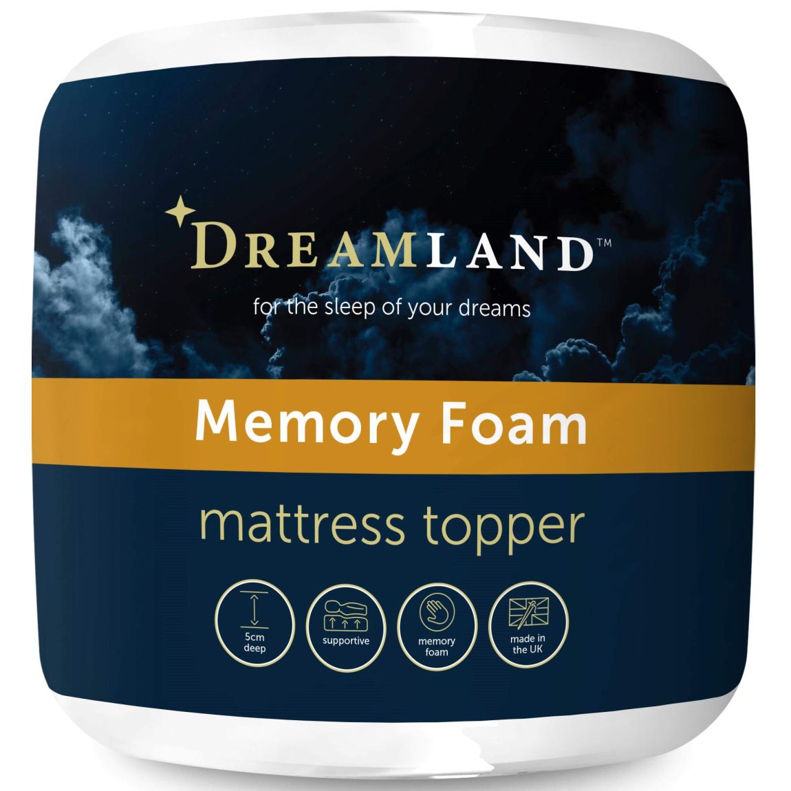 Dreamland Memory Foam 5cm Deep Mattress Topper- Double main product photo