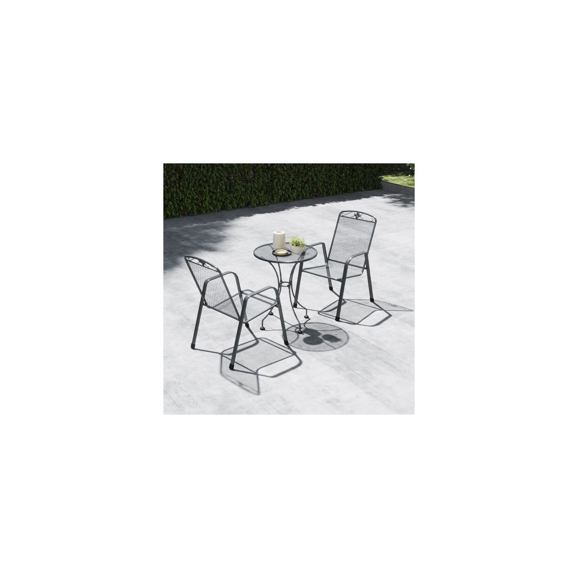Savoy Steel 2 Seater Bistro Set main product photo