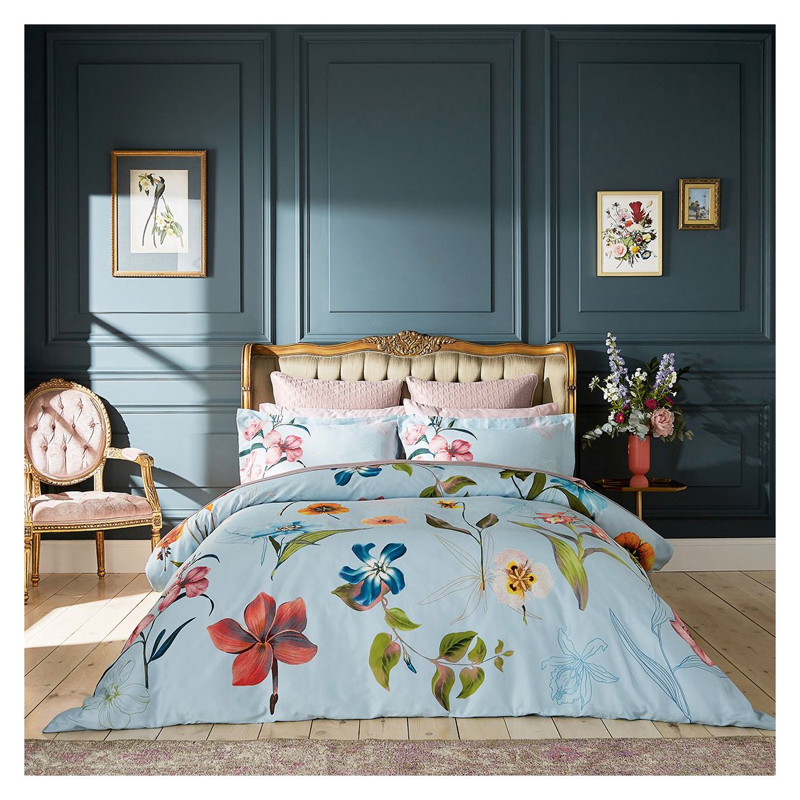 New Hampton, Single Duvet Cover Set, Blue main product photo
