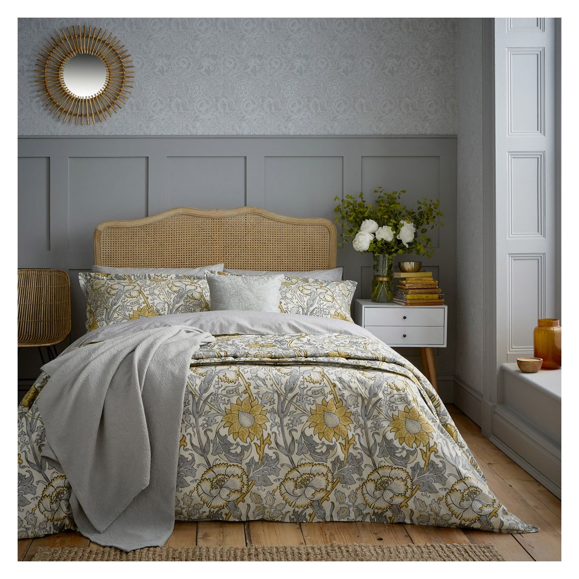Pink & Rose, King Duvet Cover Set, Grey main product photo