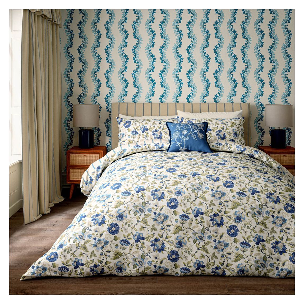 Amanpuri, Double Duvet Covet Set, Blue main product photo