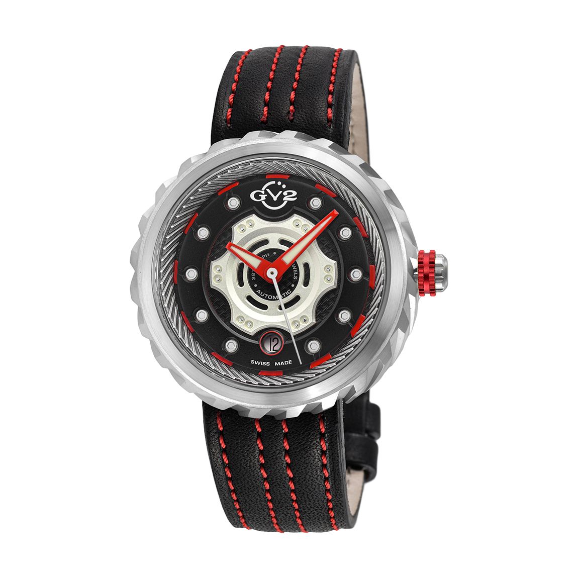 Silver Men's Motorcycle Swiss Automatic Watch main product photo