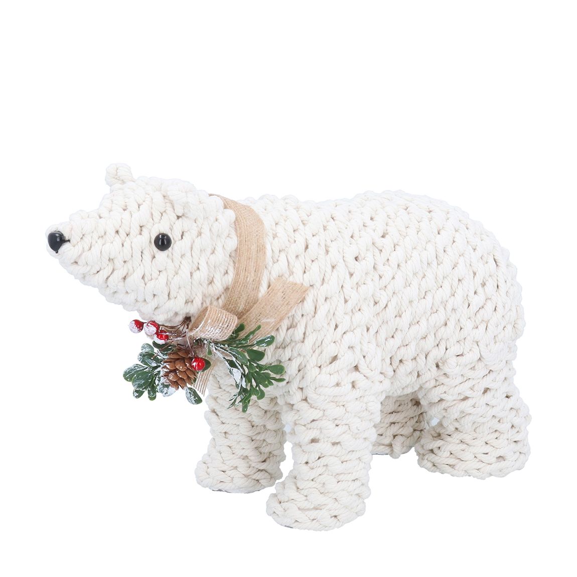 Twine Wrapped Polar Bear Ornament main product photo
