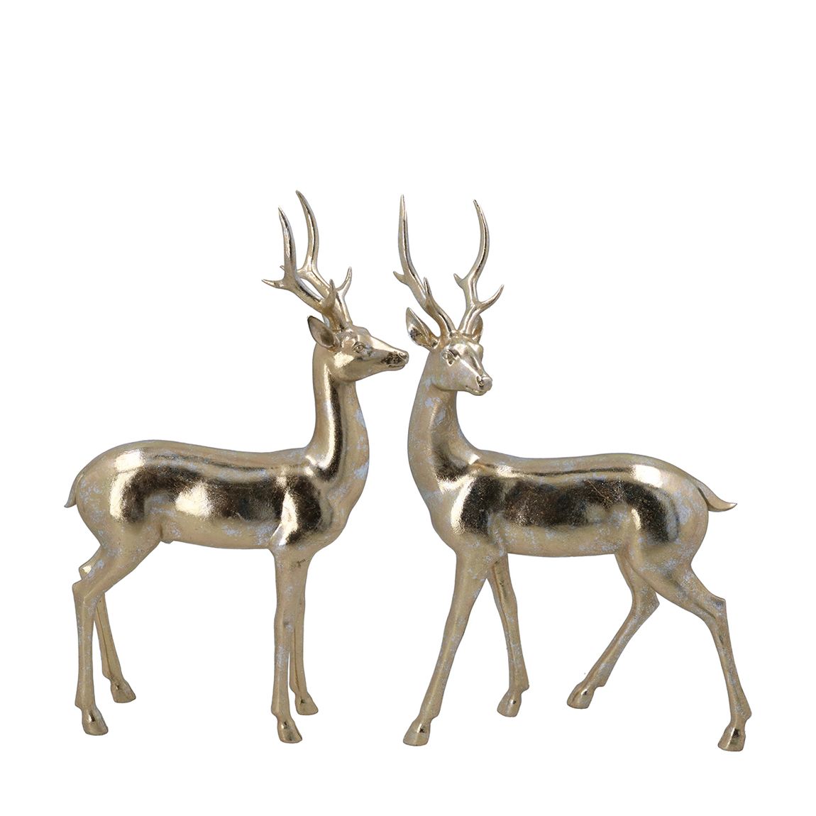 Assorted Resin Stag Ornament, Metallic Gold main product photo
