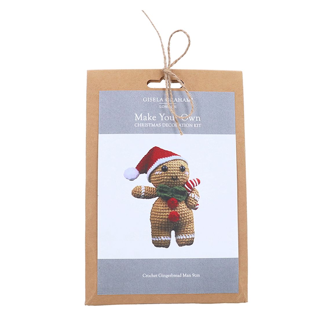 Set of 2 Make-Your-Own Crochet Gingerbread Man Kit main product photo