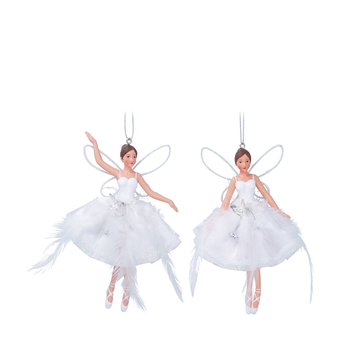 Set of 2 White Fairy Decorations main product photo