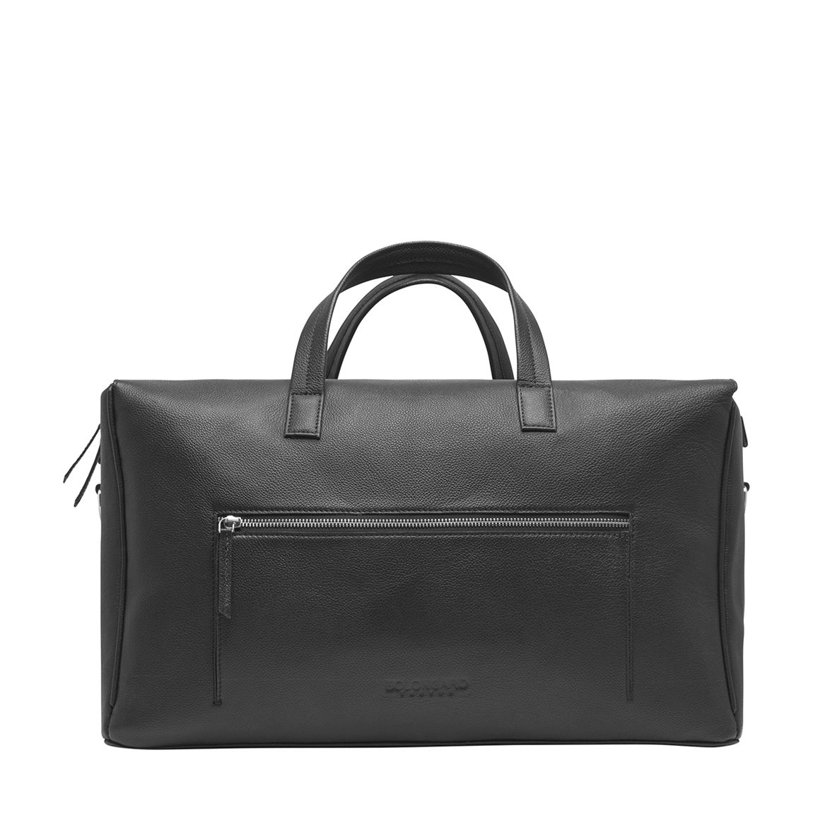 Black Large Leather Weekender Bag main product photo