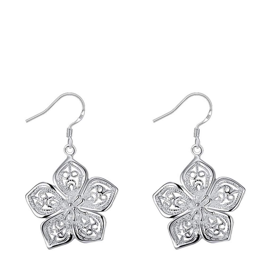 Silver Flower Earrings main product photo