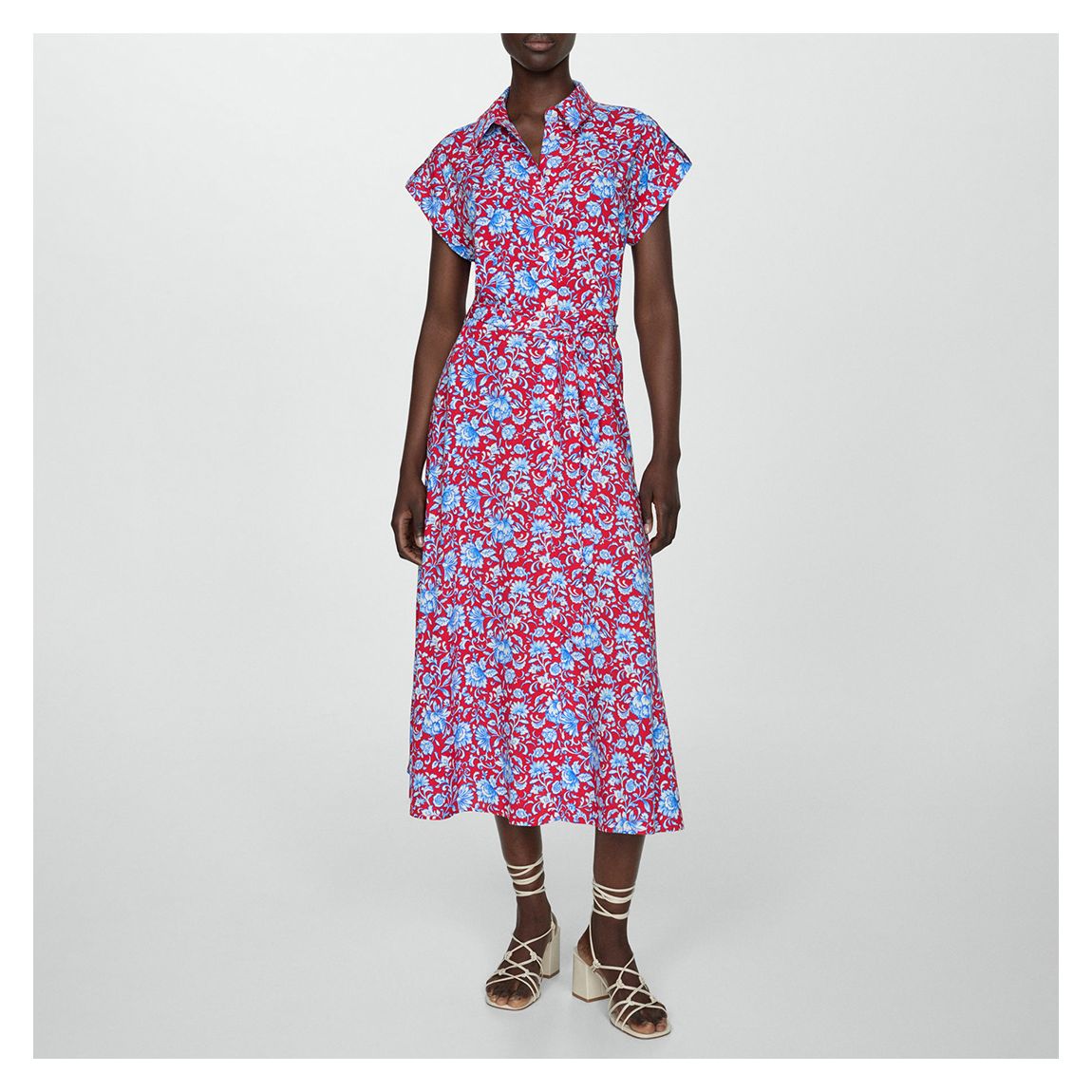 Pink/Blue Printed Dress main product photo