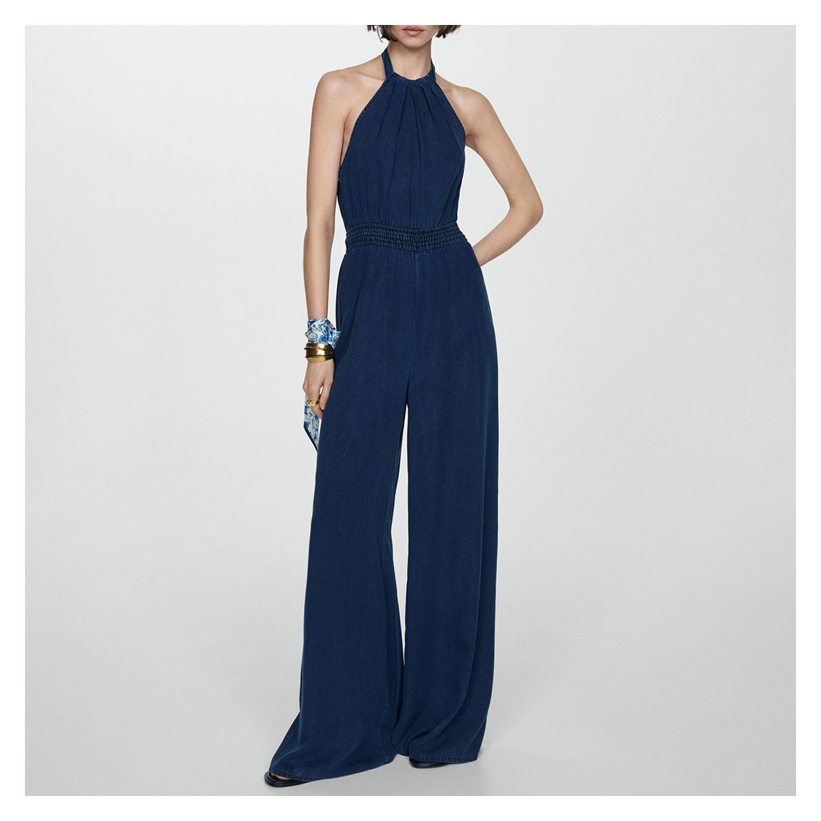 Dark Blue Halter Jumpsuit main product photo