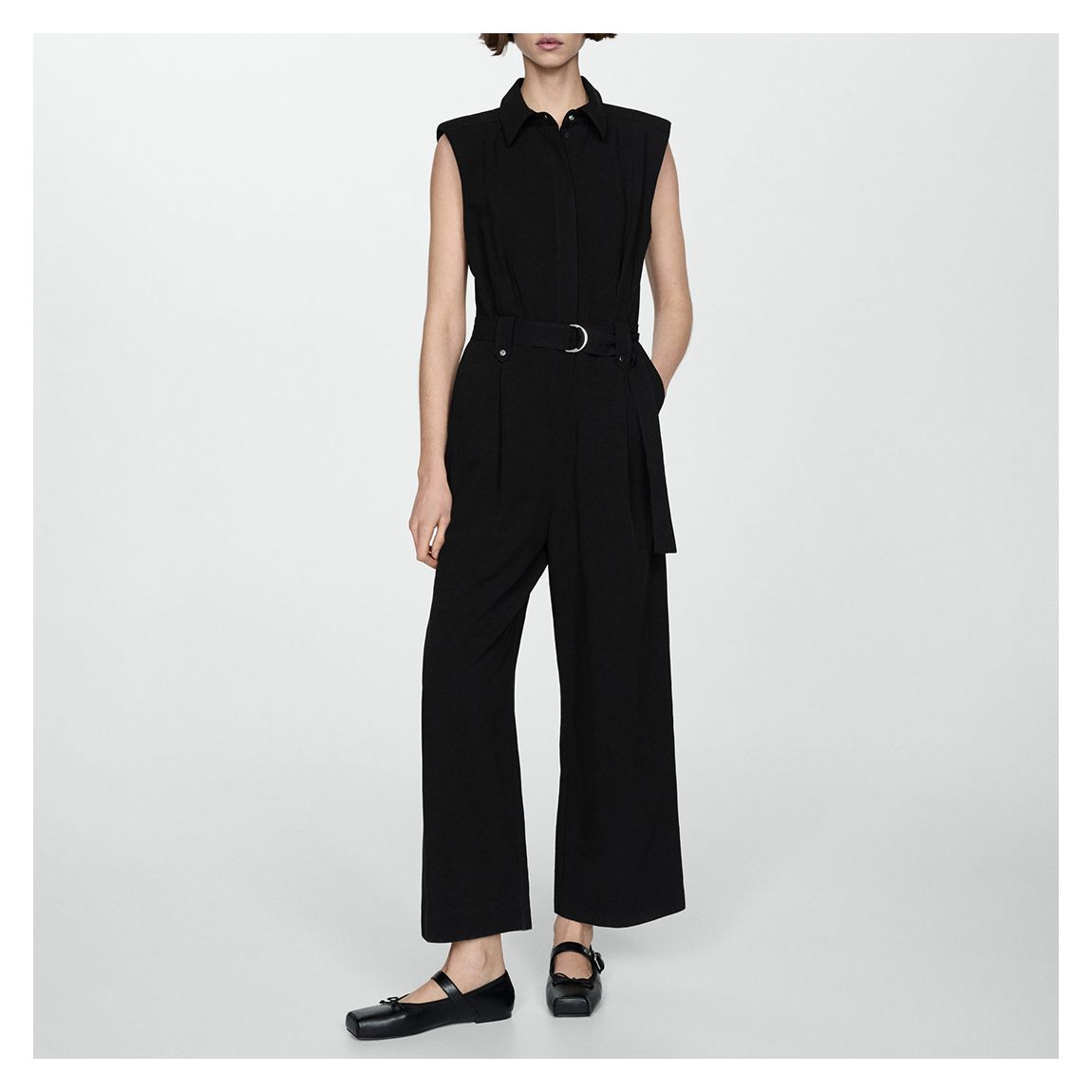 Black Belted Jumpsuit main product photo